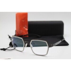 NEW IC! BERLIN NIO ROUGH GUNMETAL BLACK AUTHENTIC EYEGLASSES W/CASE 46-18